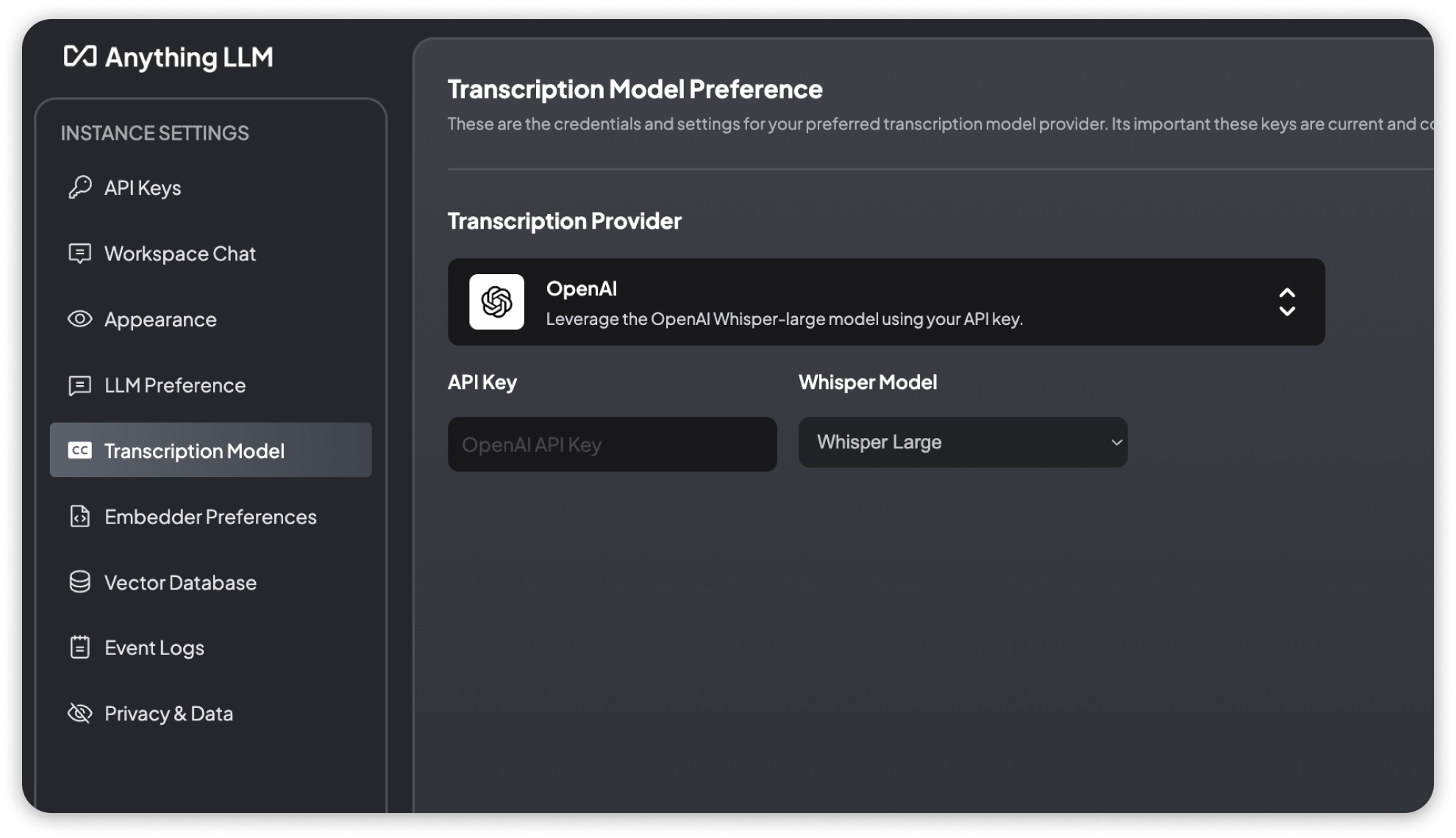 OpenAI Transcription Model